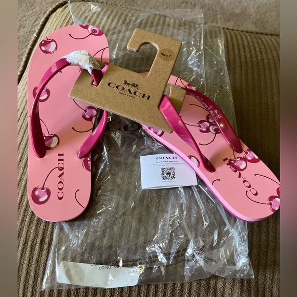 Coach Zayn Flip Flop With Fruit Print nwt - Picture 4 of 4